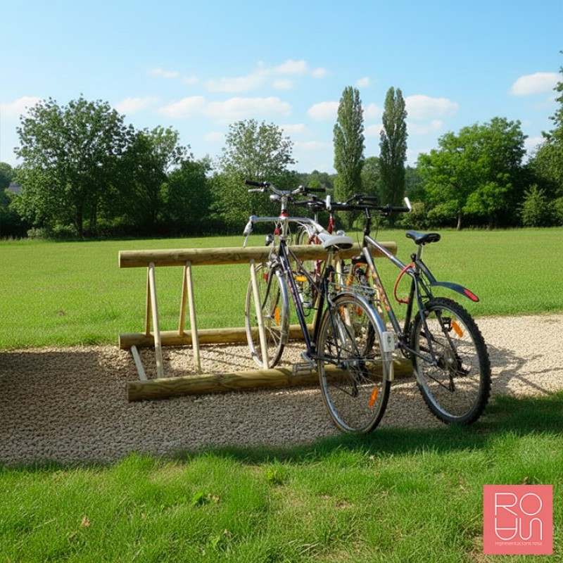 Aparcabicicletes de Fusta Turín | Suport 6 Places Exterior